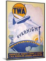 Trans-World Airlines 1934-null-Mounted Premium Giclee Print