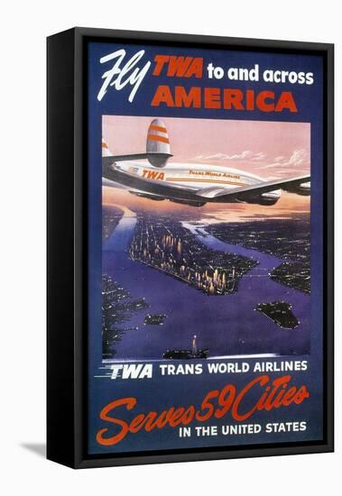 Trans-World Airlines 1950S-null-Framed Stretched Canvas