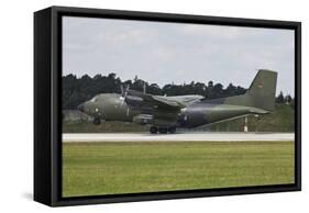 Transall C-160G of the German Air Force Touching Down on the Runway-null-Framed Stretched Canvas