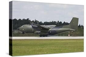 Transall C-160G of the German Air Force Touching Down on the Runway-null-Stretched Canvas