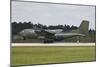 Transall C-160G of the German Air Force Touching Down on the Runway-null-Mounted Photographic Print