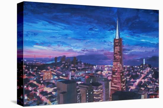 Transamerica Pyramid at San Francisco Night-Markus Bleichner-Stretched Canvas