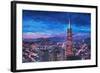 Transamerica Pyramid at San Francisco Night-Markus Bleichner-Framed Art Print