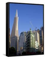 Transamerica Pyramid Skyscraper in San Francisco, California, USA-David R. Frazier-Framed Stretched Canvas