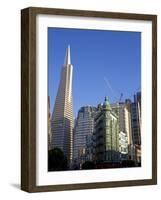 Transamerica Pyramid Skyscraper in San Francisco, California, USA-David R. Frazier-Framed Photographic Print