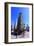 Transamerica Pyramid with Columbus Tower on Columbus Avenue, North Beach, San Francisco-null-Framed Art Print