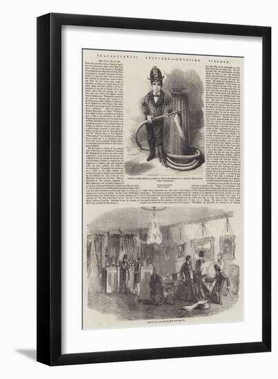 Transatlantic Sketches, American Firemen-null-Framed Giclee Print