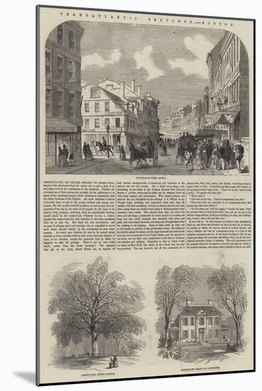 Transatlantic Sketches, Boston-null-Mounted Giclee Print