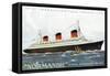 Transatlantique French Line, Dampfer Normandie-null-Framed Stretched Canvas