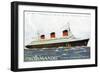 Transatlantique French Line, Dampfer Normandie-null-Framed Giclee Print