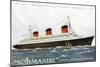 Transatlantique French Line, Dampfer Normandie-null-Mounted Giclee Print
