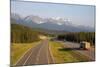 Transcanada Highway near Lake Louise, Banff National Park, Rocky Mountains, Alberta, Canada, North -Hans-Peter Merten-Mounted Photographic Print