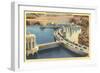 Transcontinental Highway over Boulder Dam, Nevada-null-Framed Art Print