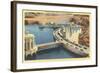 Transcontinental Highway over Boulder Dam, Nevada-null-Framed Art Print