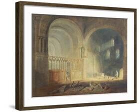 Transept of Ewenny Priory, Glamorganshire, C.1797 (W/C over Pencil on Paper)-Joseph Mallord William Turner-Framed Giclee Print