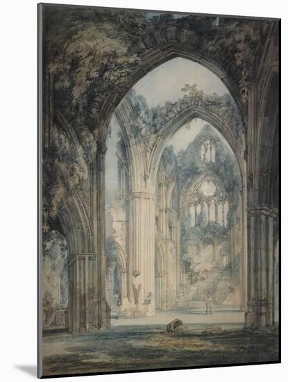 Transept of Tintern Abbey, Monmouthshire, C.1794 (W/C over Graphite with Pen & Black Ink on Paper)-Joseph Mallord William Turner-Mounted Giclee Print