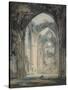 Transept of Tintern Abbey-J. M. W. Turner-Stretched Canvas