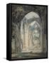 Transept of Tintern Abbey-J. M. W. Turner-Framed Stretched Canvas