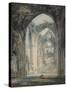 Transept of Tintern Abbey-J. M. W. Turner-Stretched Canvas