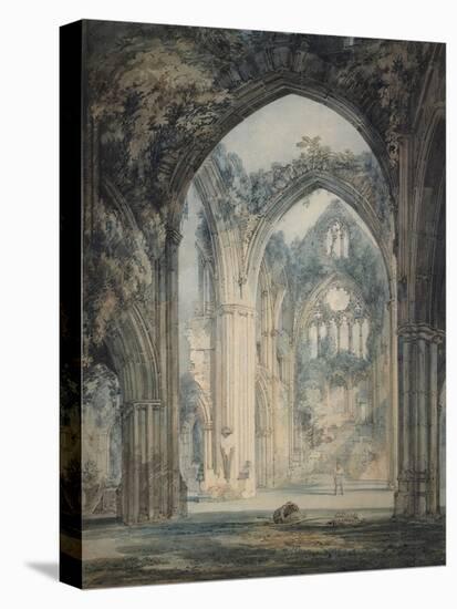 Transept of Tintern Abbey-J. M. W. Turner-Stretched Canvas