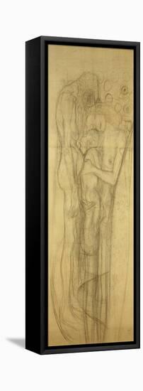 Transfer Sketch for the Three Ages of Woman-Gustav Klimt-Framed Stretched Canvas