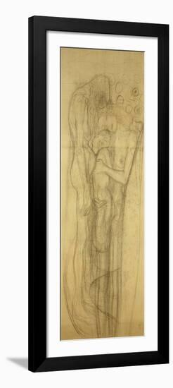 Transfer Sketch for the Three Ages of Woman-Gustav Klimt-Framed Giclee Print