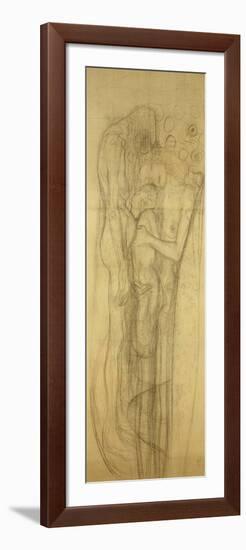 Transfer Sketch for the Three Ages of Woman-Gustav Klimt-Framed Giclee Print