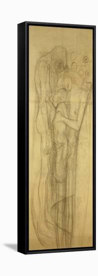 Transfer Sketch for the Three Ages of Woman-Gustav Klimt-Framed Stretched Canvas