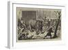 Transferring the Hairy Rhinoceros from Her Travelling Den to Her Cage-Ernest Henry Griset-Framed Giclee Print