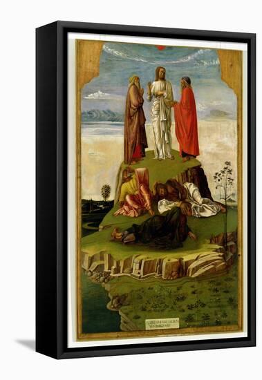 Transfiguration of Christ on Mount Tabor, 1455-60-Giovanni Bellini-Framed Stretched Canvas