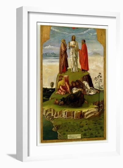 Transfiguration of Christ on Mount Tabor, 1455-60-Giovanni Bellini-Framed Giclee Print