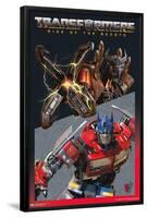 Transformers: Rise of the Beasts - Optimus Prime vs. Scourge-Trends International-Framed Poster