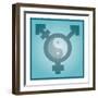 Transgender Balance, Conceptual Artwork-Stephen Wood-Framed Photographic Print