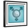 Transgender Balance, Conceptual Artwork-Stephen Wood-Framed Photographic Print