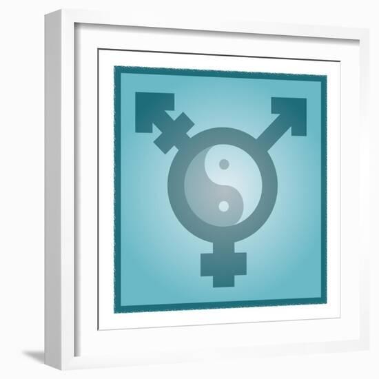 Transgender Balance, Conceptual Artwork-Stephen Wood-Framed Photographic Print