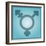 Transgender Symbol, Artwork-Stephen Wood-Framed Photographic Print