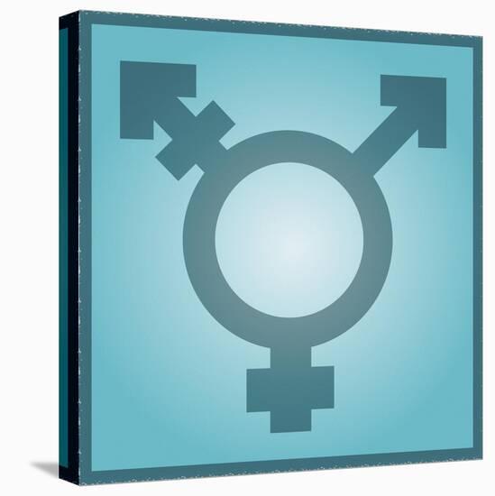 Transgender Symbol, Artwork-Stephen Wood-Stretched Canvas