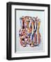 Transient Vessels Transposed, Lapis Orange-Brian Irving-Framed Giclee Print