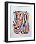 Transient Vessels Transposed, Lapis Orange-Brian Irving-Framed Giclee Print