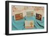 Transistor Radios, Retro-null-Framed Art Print