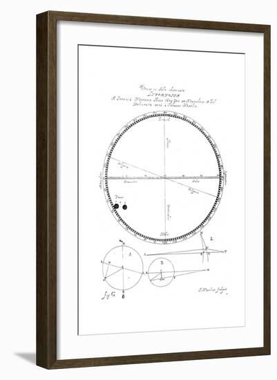 Transit of Venus, 1639-Johannes Hevelius-Framed Giclee Print