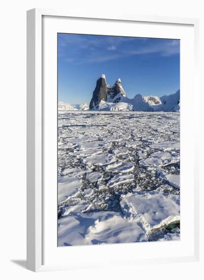 Transiting the Lemaire Channel in Heavy First Year Sea Ice, Antarctica, Polar Regions-Michael Nolan-Framed Photographic Print