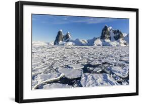 Transiting the Lemaire Channel in Heavy First Year Sea Ice, Antarctica, Polar Regions-Michael Nolan-Framed Photographic Print