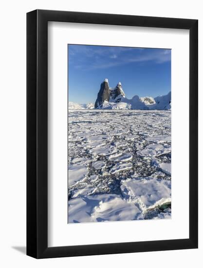 Transiting the Lemaire Channel in Heavy First Year Sea Ice, Antarctica, Polar Regions-Michael Nolan-Framed Photographic Print