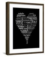 Translation of Love (black)-Tenisha Proctor-Framed Art Print