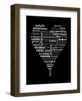 Translation of Love (black)-Tenisha Proctor-Framed Art Print