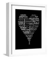 Translation of Love (black)-Tenisha Proctor-Framed Art Print