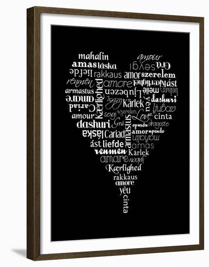 Translation of Love (black)-Tenisha Proctor-Framed Art Print