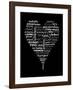 Translation of Love (black)-Tenisha Proctor-Framed Art Print