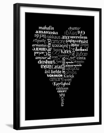 Translation of Love (black)-Tenisha Proctor-Framed Art Print